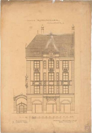 Pfann, Paul; München, Müllerstr. 9; Haus Rothmüller - Ansicht