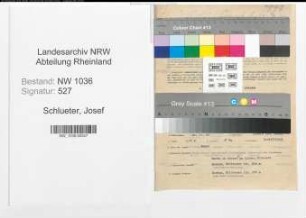 Entnazifizierung Josef Schlueter , geb. 20.11.1900 (Reviersteiger)