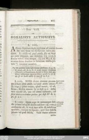 Tit. VIII. De Noxalibus Actionibus.