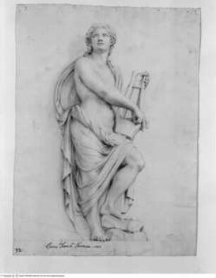 Concorso Accademico 1705, Terza Classe: Kopie der Statuen Cleopatra, Apoll und Bacchus (Giustiniani): Apoll, primo premio
