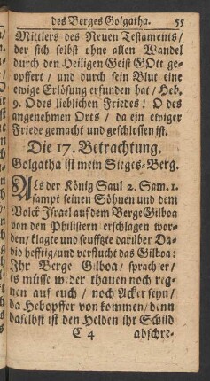 Die 17. Betrachtung. Golgatha ist mein Sieges-Berg.