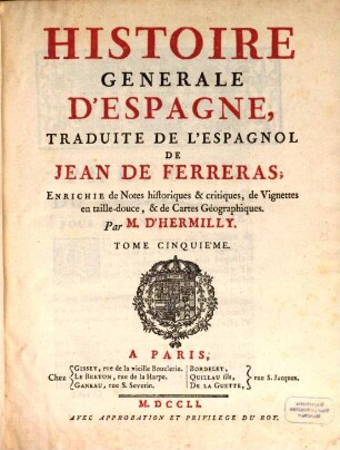 Histoire Générale D'Espagne, 5