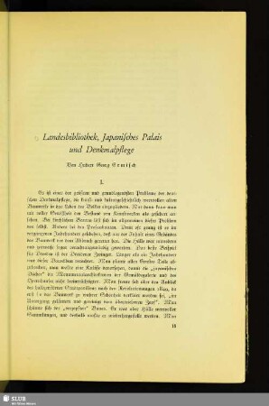 Landesbibliothek, Japanisches Palais und Denkmalpflege
