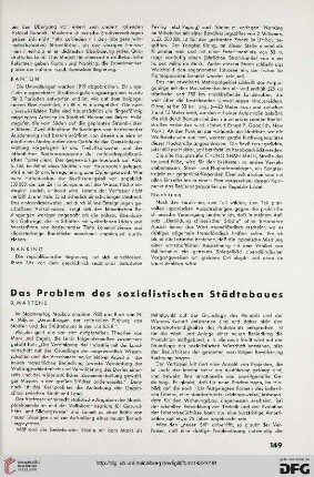 7: Das Problem des sozialistischen Städtebaues