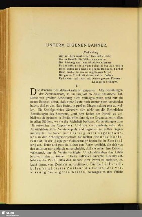 Unterm Eigenen Banner