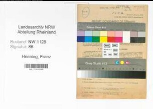 Entnazifizierung Franz Henning , geb. 16.02.1915 (Polizist)