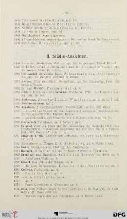 II. Städte-Ansichten (Nr. 1548-1641)