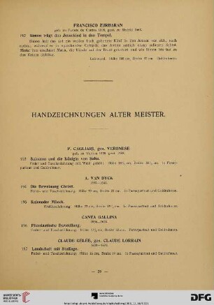 Handzeichnungen alter Meister (Nr. 193-211)