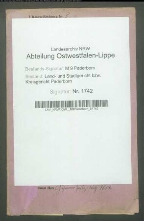 Erblasser: Papenkordt, Meinolph: