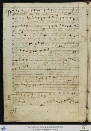 [102v - 103r] Credo (Nachtrag des 16. Jhs.).