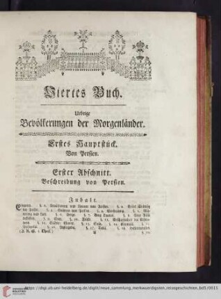 1. Abschnitt. Beschreibung von Persien