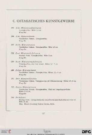 Ostasiatisches Kunstgewerbe (Nr. 255-363)