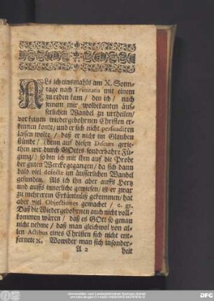[Der Weg zum Seligmachenden Glauben.]