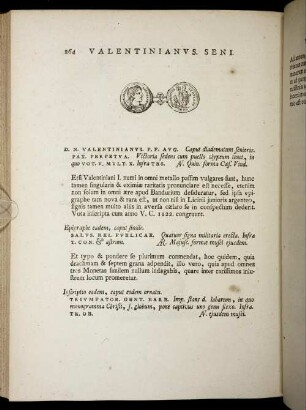 Valentinianus. Sen. [ ... mit Abbildungsbeschreibung].