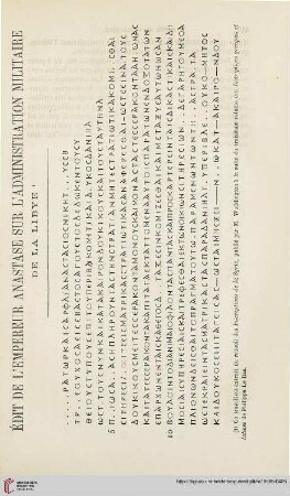 N.S. 18.1868: Édit de l'empereur Anastase sur l'administration militaire de la Libye