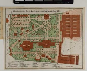 Situationsplan der Bayrischen Landes-Ausstellung zu Nürnberg 1882.