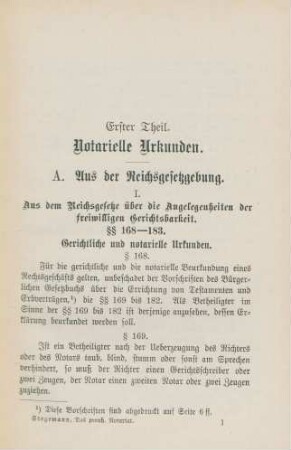 A. Aus der Reichsgesetzgebung.