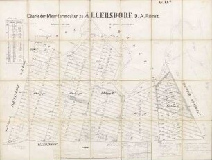 N° IX; Charte der Moordammcultur zu Allersdorf, D.A. Ribnitz.