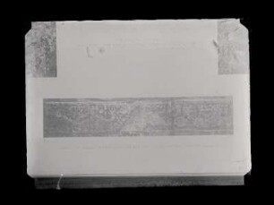 Part of the painted inscription on the main wall of the western corridor. - [Magnification] : [Archaeology, Vol. IV., Plate 42.- Detail]