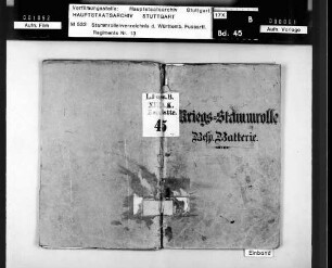 Kriegsstammrolle der bespannten Batterie