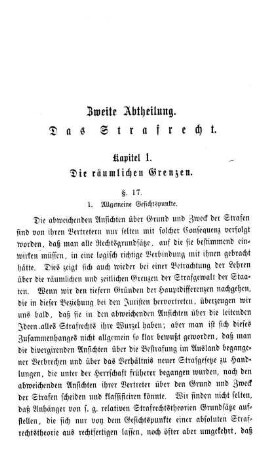 Kapitel 1. Die räumlichen Grenzen.