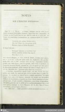 Notes Sur L'Electre D'Euripide