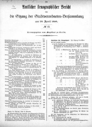 No 13, 28. April 1898