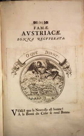 Leopoldo Imperatori Victori Semper Avgvsto Die Leopoldo Sacro XV. Nov. MDCLXXXIX. Acclamatio