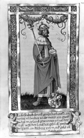 Welfenchronik — Kaiser Friedrich Barbarossa, Folio 43recto