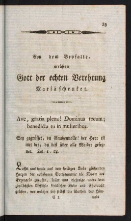 35-62, Von dem Beyfalle, welchen Gott der echten Verehrung Mariä schenket.