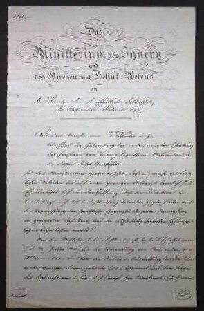 Geschenkte Naturalien des Freiherrn von Ludwig
