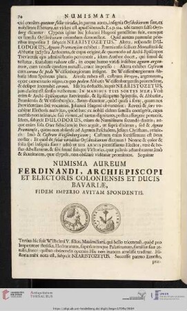 Numisma Aureum Ferdinandi [...]