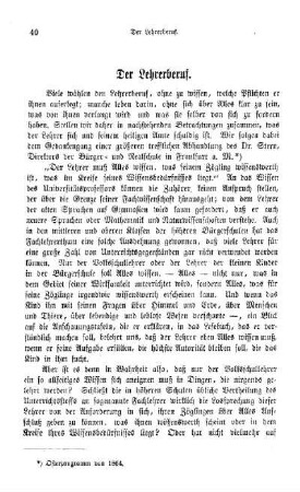 Der Lehrerberuf