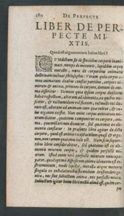 Liber De Perpecte Mixtis.