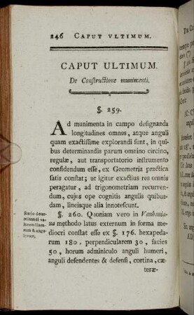 Caput Ultimum. De Constructione munimenti.
