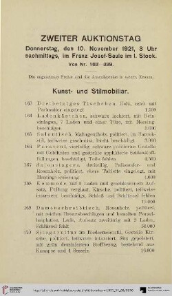 Zweiter Auktionstag