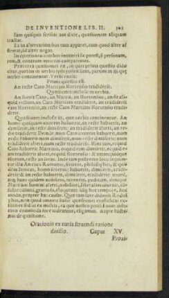Orationis ex varia struendi ratione divisio. Caput XV.