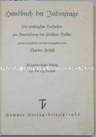 Handbuch zur sogenannten Judenfrage