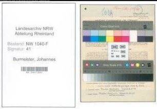 Entnazifizierung Johannes Burmeister , geb. 07.01.1903 (Zollbeamter)