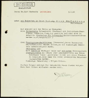 Herrn Dr. Kurt Herberts persönlich
