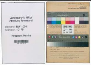 Entnazifizierung Hertha Koeppen , geb. 15.08.1900 (Kontoristin)