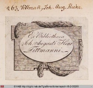 Exlibris des Johann August Heinrich Tittmann