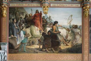 Die Überführung des Grundsteins zum Kölner Dom unter Erzbischof Konrad von Hochstaden vom Steinbruch am Drachenfels 1248