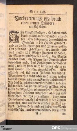 Vorbereitungs-Gespräch eines armen Sünders mit sich selbs.