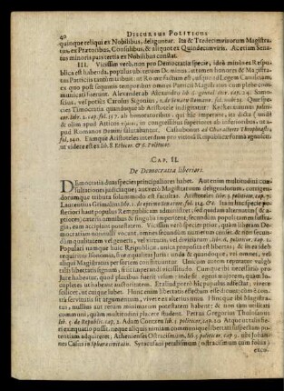 Cap. II. De Democratia liberiori.