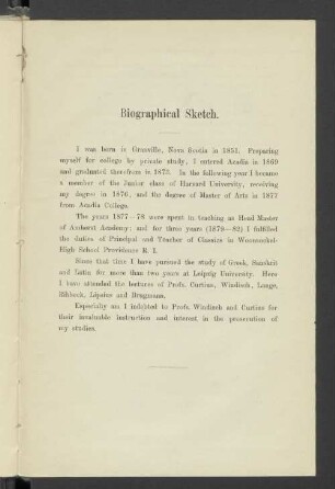 Biographical Sketch