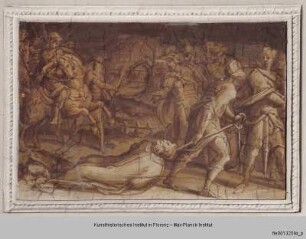 Freskenzyklus mit biblischen Darstellungen und Stilleben : Martyrium des Heiligen Markus