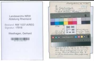 Entnazifizierung Gerhard Westhagen , geb. 00.00.0000 (Polizeibeamter)