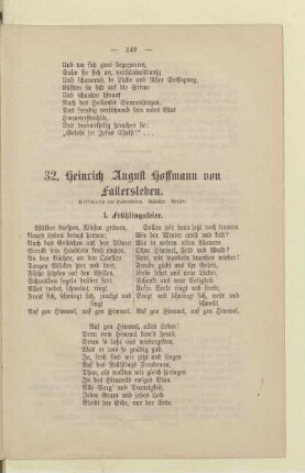 32. Heinrich August Hoffmann von Fallersleben