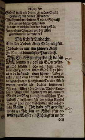 Die sechste Andacht